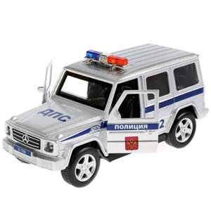 Машина металлическая инерционная Mercedes-Benxz G-class "Полиция" 12 см, световые и звуковые эффекты