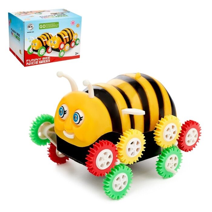 Машина-перевертыш "Пчелка", работает от батареек от компании Интернет-гипермаркет «MOLL» - фото 1