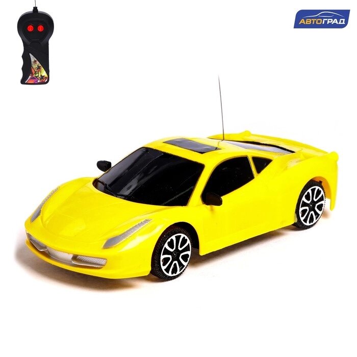 Машина радиоуправляемая "Купе", работает от батареек, цвета жёлтый от компании Интернет-гипермаркет «MOLL» - фото 1