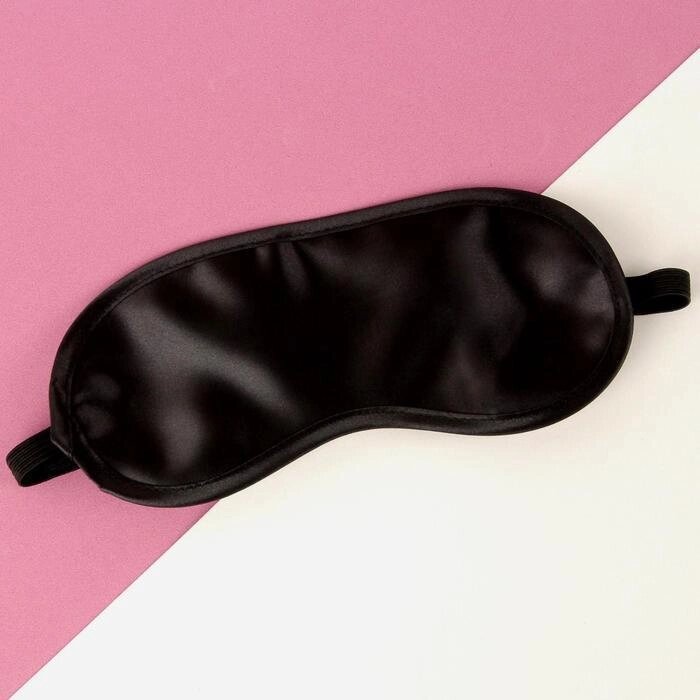 Маска для сна, 19  8,5 см, резинка одинарная, цвет чёрный от компании Интернет-гипермаркет «MOLL» - фото 1