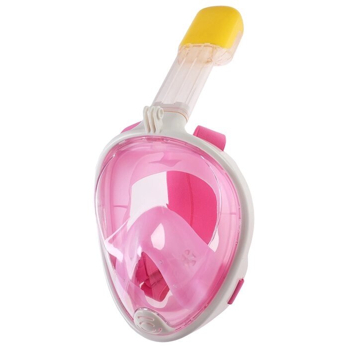 Маска для снорклинга, маска 19 х 26, трубка 25 см, взрослая, размер S/M, цвет розовый от компании Интернет-гипермаркет «MOLL» - фото 1