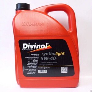 Масло моторное DIVINOL Syntholight 5W-40, 4 л