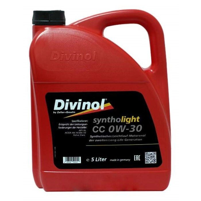 Масло моторное DIVINOL Syntholight CC 0W-30, 5 л от компании Интернет-гипермаркет «MOLL» - фото 1