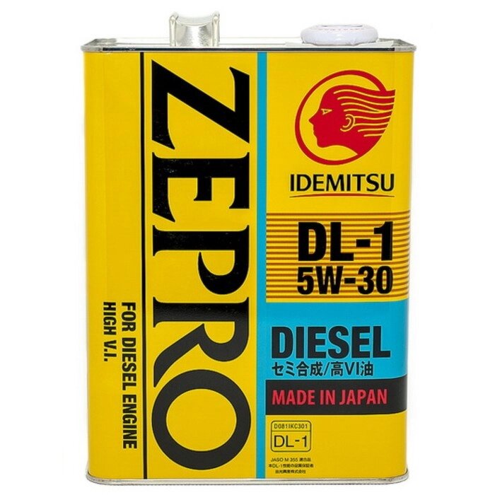 Масло моторное Idemitsu Zepro Diesel DL-1 5W-30, 4 л от компании Интернет-гипермаркет «MOLL» - фото 1