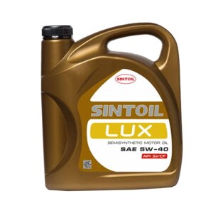 Масло моторное Sintoil/Sintec, 5W-40, "люкс", SL/CF, п/синтетическое, 5 л