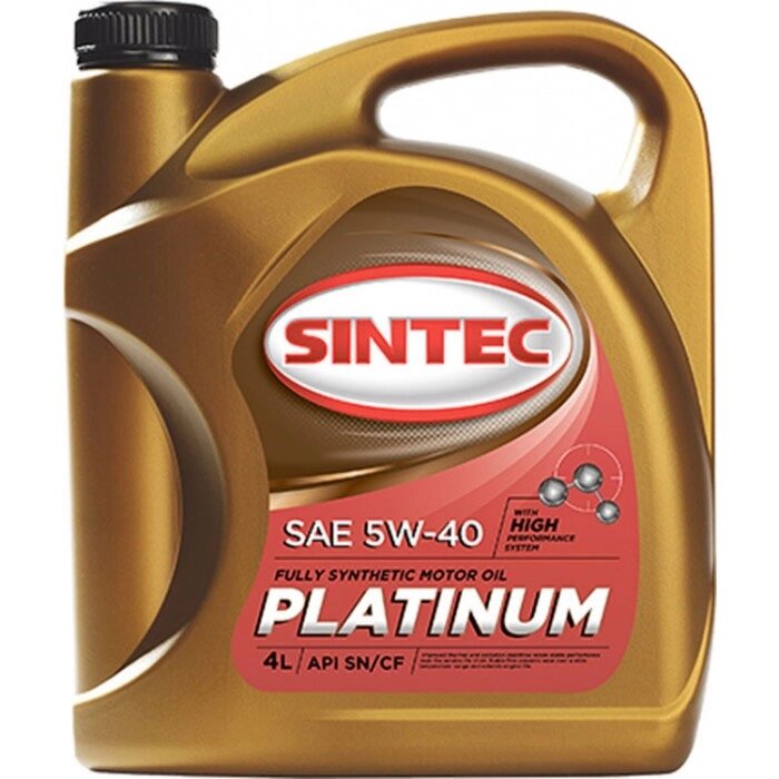 Масло моторное Sintoil/Sintec 5W-40, "платинум", SN/CF, синтетическое, 4 л от компании Интернет-гипермаркет «MOLL» - фото 1