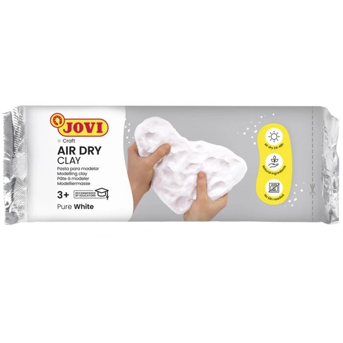 Масса для лепки JOVI, самоотвердевающая, полимерная, 1000 г, белая от компании Интернет-гипермаркет «MOLL» - фото 1