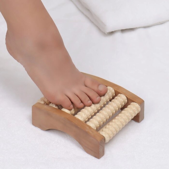 Массажёр для ног "Ножное счастье", 6 рядов, деревянный от компании Интернет-гипермаркет «MOLL» - фото 1