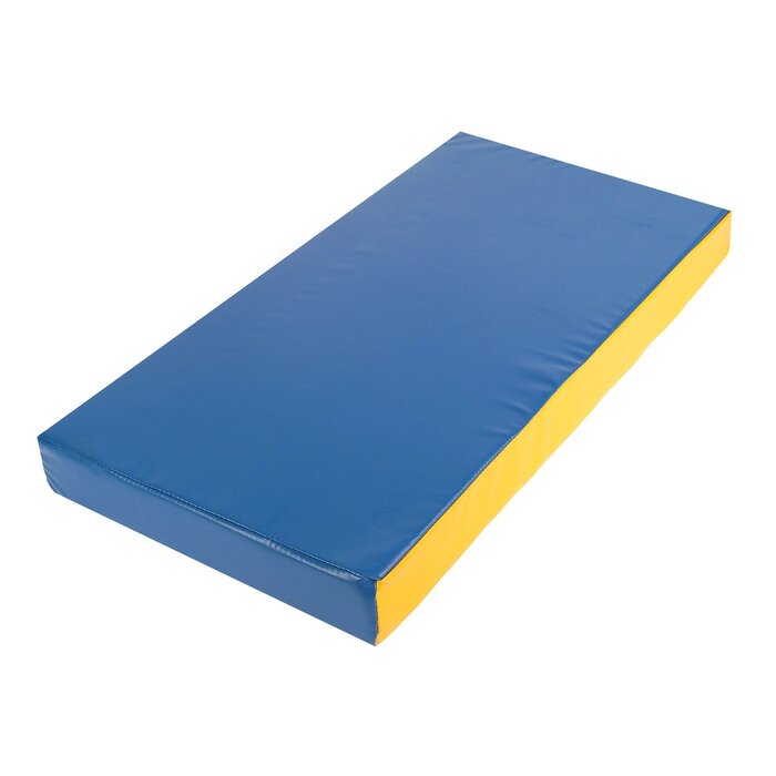 Мат 100 х 50 х 10 см, винилискожа, цвет синий/жёлтый от компании Интернет-гипермаркет «MOLL» - фото 1