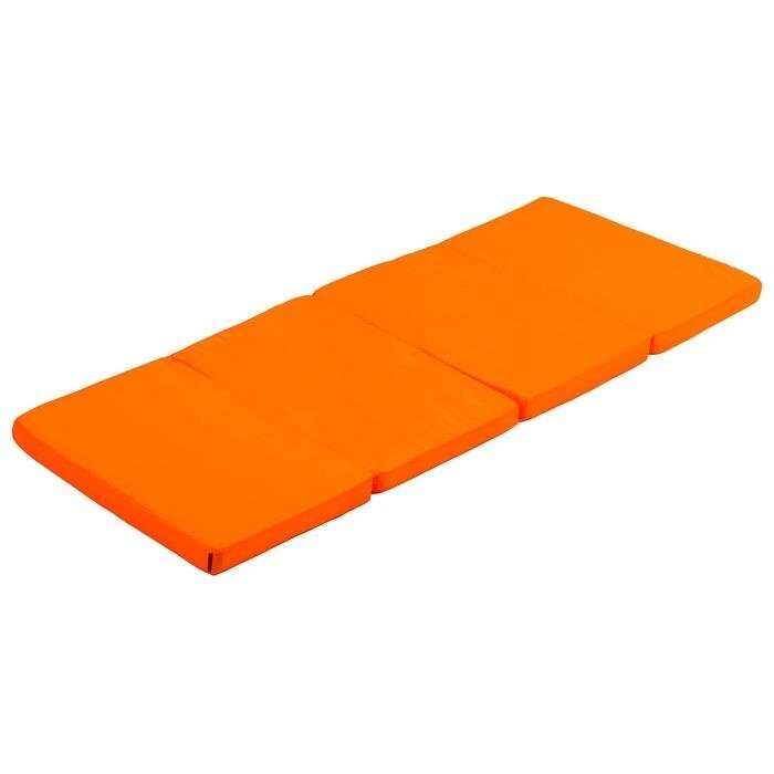 Мат 120 х 50 х 4 см, 3 сложения, oxford, цвет оранжевый от компании Интернет-гипермаркет «MOLL» - фото 1