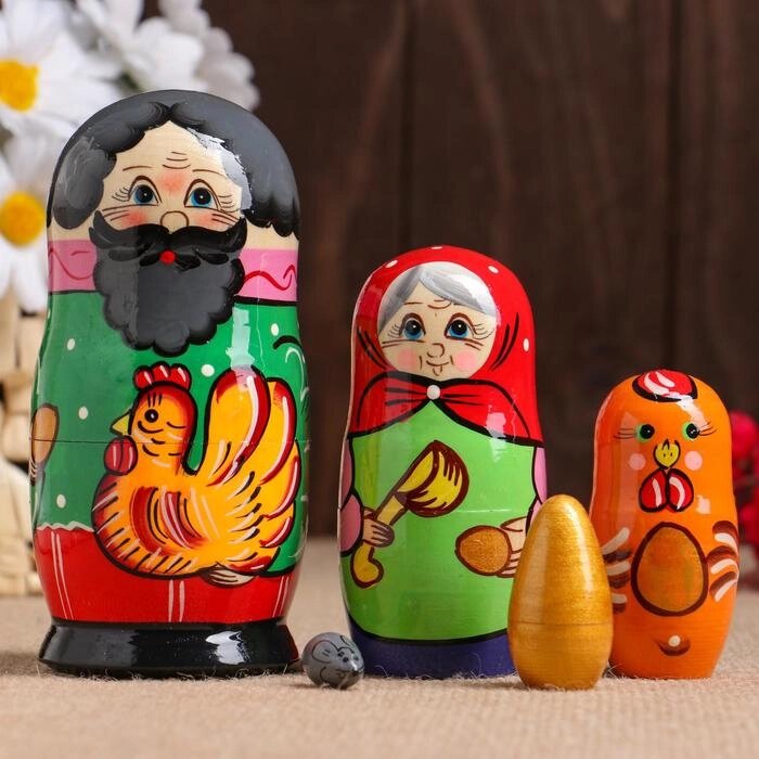 Матрёшка "Курочка Ряба", сюжетная, 5 кукольная, 13,5 см., микс от компании Интернет-гипермаркет «MOLL» - фото 1