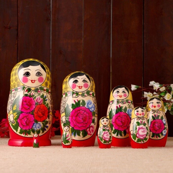 Матрёшка "Семёновская", 8 кукольная, высшая категория от компании Интернет-гипермаркет «MOLL» - фото 1