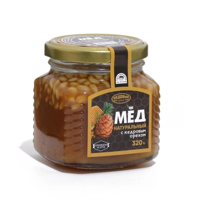 Мёд алтайский с кедровым орехом, 320 г от компании Интернет-гипермаркет «MOLL» - фото 1