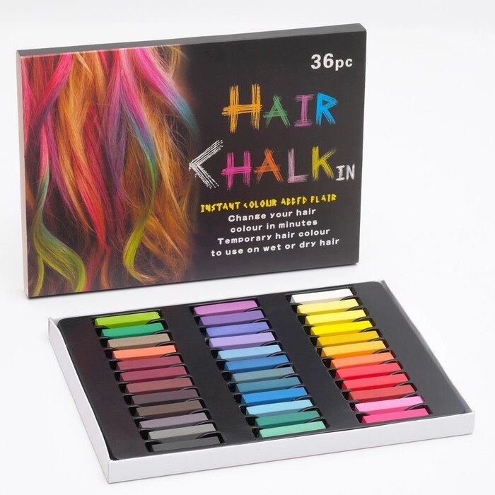 Мелки для волос 36 цветов от компании Интернет-гипермаркет «MOLL» - фото 1