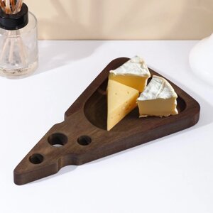 Менажница для сыра Adelica "Для подачи", 24141,8 см, массив берёзы, цвет шоколадный
