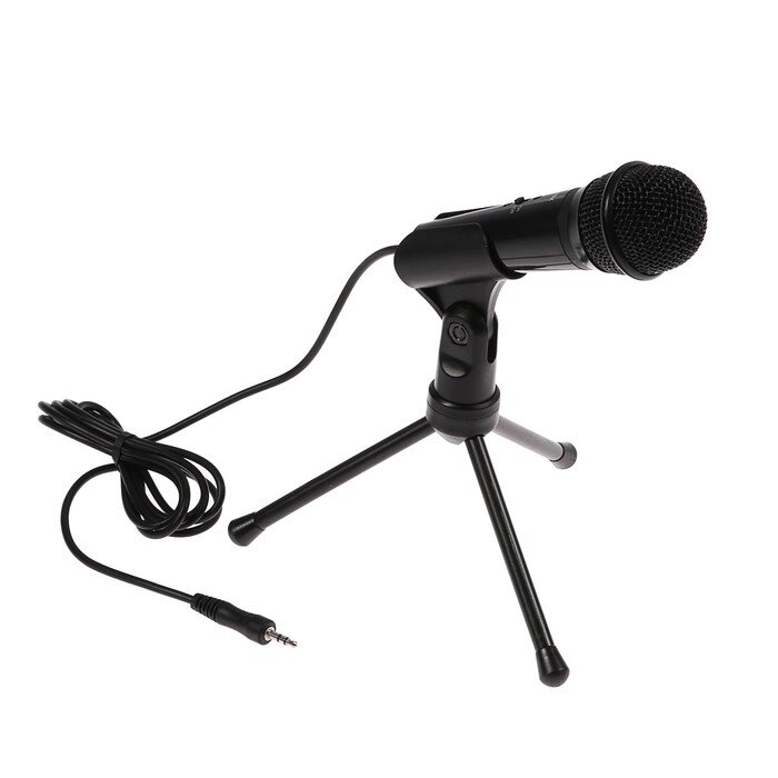 Микрофон Ritmix RDM-120, 30 дБ, 2.2 кОм, разъём 3.5 мм, кабель 1.8 м, черный от компании Интернет-гипермаркет «MOLL» - фото 1