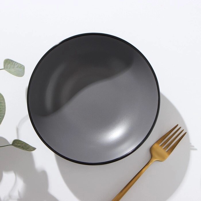 Миска Доляна "Ваниль", d=18 см, цвет серый от компании Интернет-гипермаркет «MOLL» - фото 1
