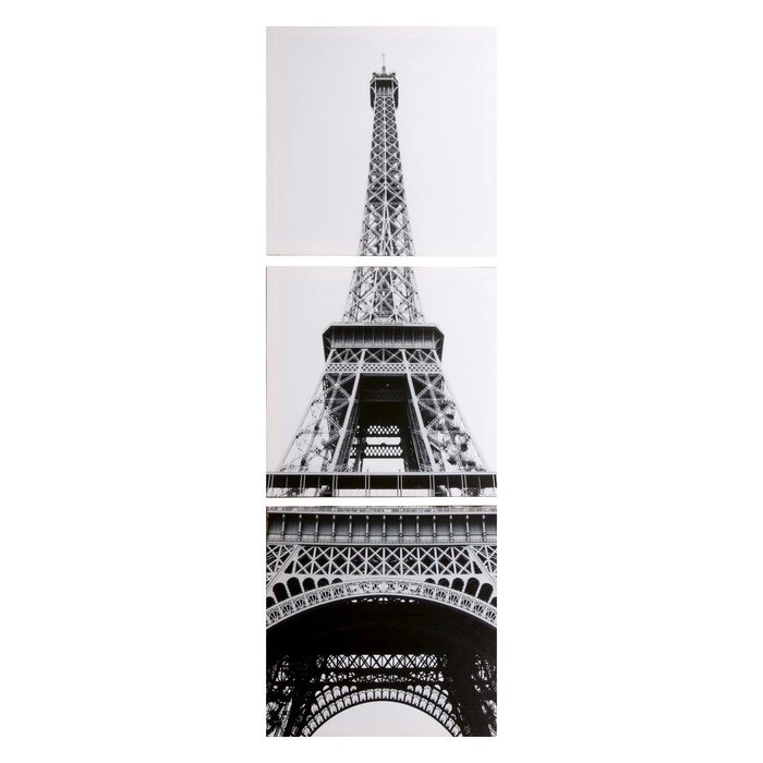 Модульная картина "Эйфелева башня" (3-35х35) 35х105 см от компании Интернет-гипермаркет «MOLL» - фото 1