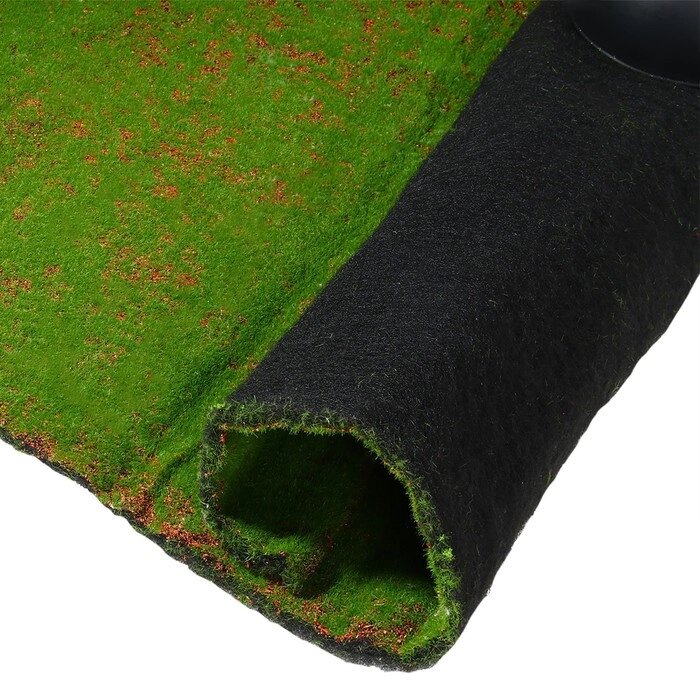 Мох искусственный, декоративный, полотно 1  1 м, зелёный, с коричневым ямами от компании Интернет-гипермаркет «MOLL» - фото 1
