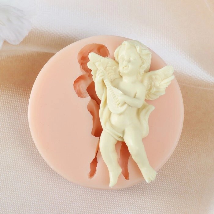 Молд силикон "Ангел с лютней" 7,3х4,3х1,7 см от компании Интернет-гипермаркет «MOLL» - фото 1