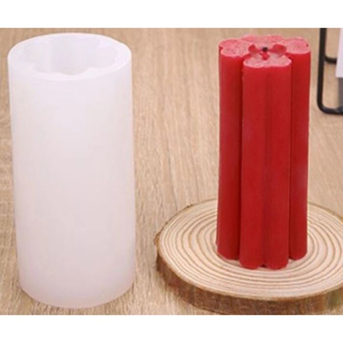 Молд силикон для свечи "Четырехлистник. Столбик" 5,5х9,8 см от компании Интернет-гипермаркет «MOLL» - фото 1