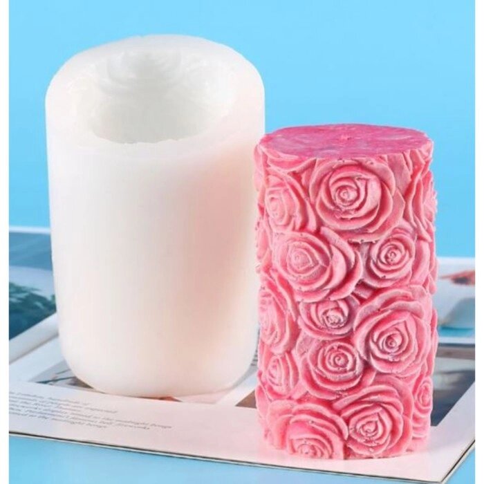 Молд силикон для свечи "Розы" 8,1х8,1х12,4 см от компании Интернет-гипермаркет «MOLL» - фото 1