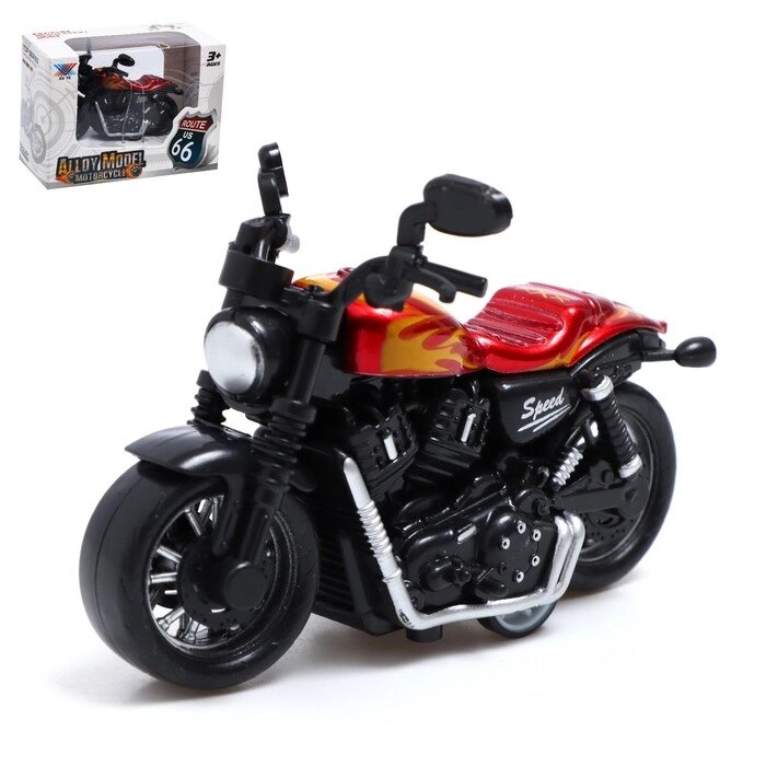 Мотоцикл металлический "Пламя", МИКС от компании Интернет-гипермаркет «MOLL» - фото 1