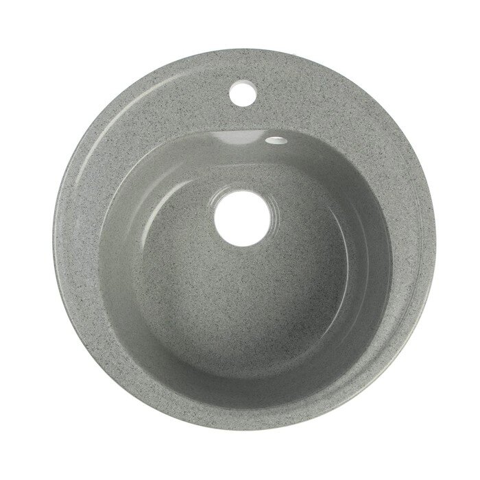 Мойка AGATA AG7C3, врезная, 500 х 180 мм, круглая, цвет серый от компании Интернет-гипермаркет «MOLL» - фото 1