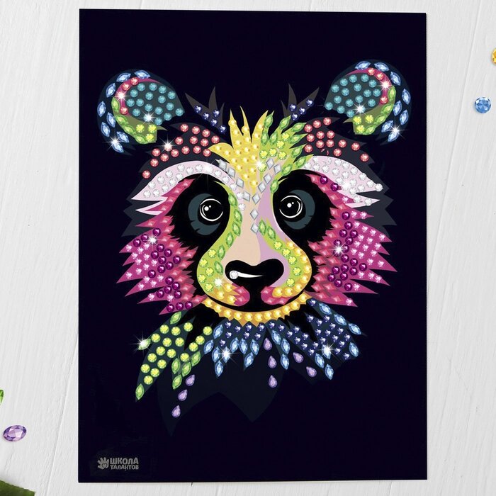 Мозаика стразами "Панда". Набор для творчества от компании Интернет-гипермаркет «MOLL» - фото 1