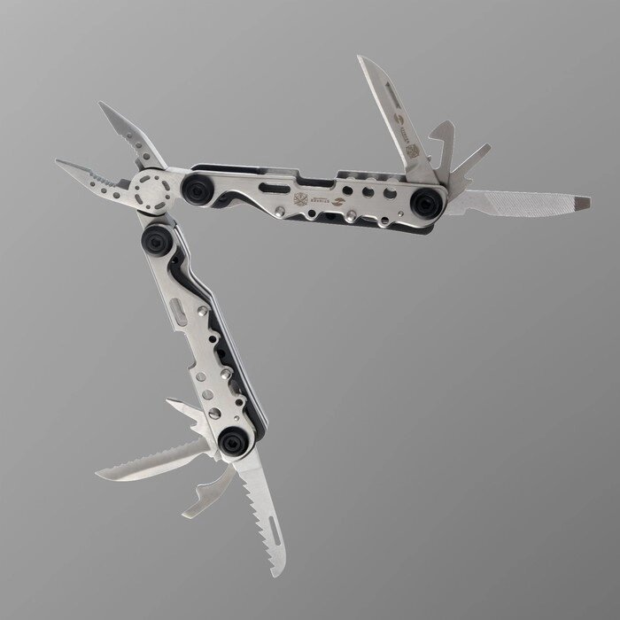 Мультитул Stinger, 13 функций, сталь, серебристо-чёрный, нейлоновый чехол от компании Интернет-гипермаркет «MOLL» - фото 1