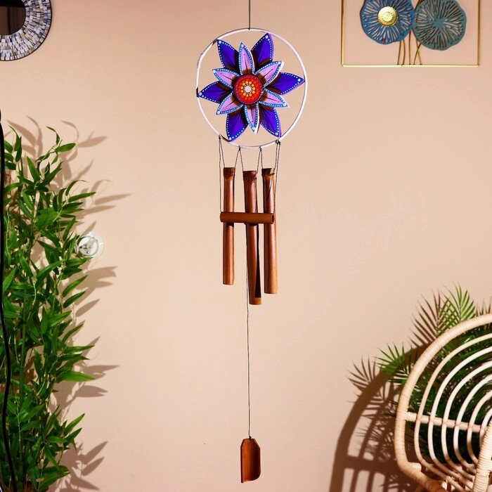 Музыка ветра "Цветок" бамбук 27х5х110 см от компании Интернет-гипермаркет «MOLL» - фото 1