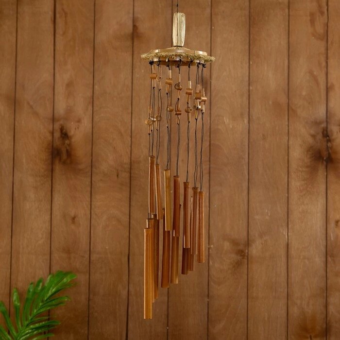 Музыка ветра "Умиротворение" бамбук 15х15х60 см от компании Интернет-гипермаркет «MOLL» - фото 1