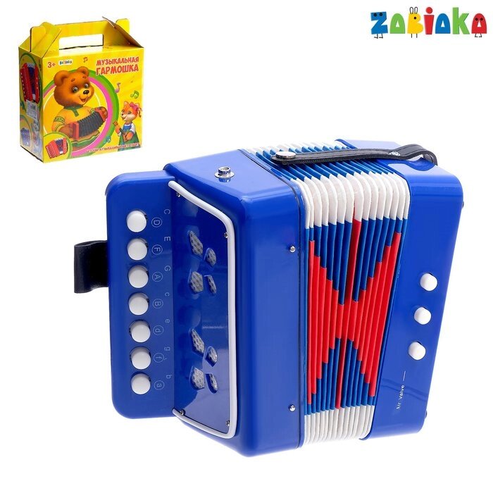 Музыкальная игрушка "Гармонь", цвет синий от компании Интернет-гипермаркет «MOLL» - фото 1