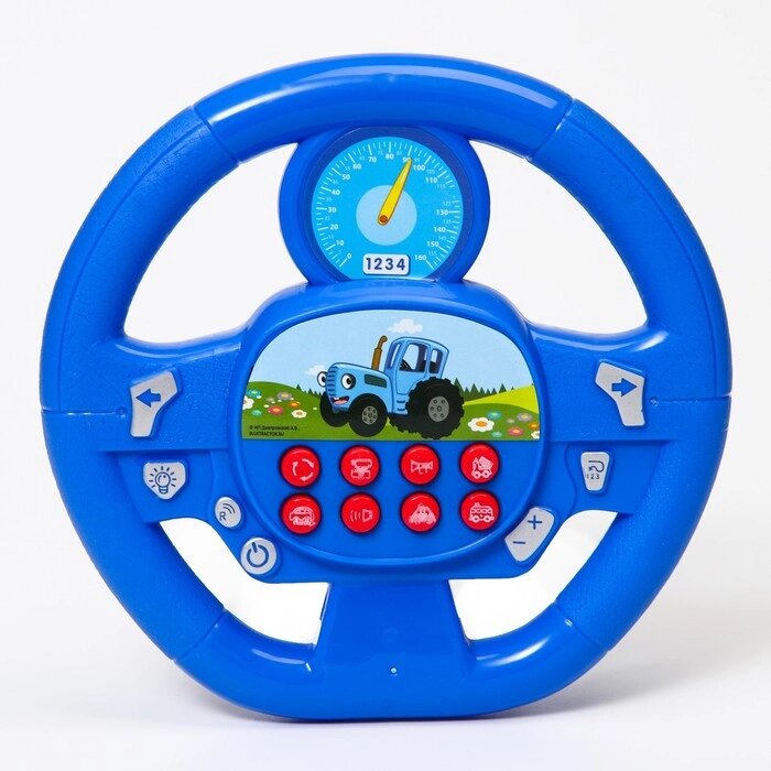 Музыкальный руль "Синий трактор" звук, цвет синий от компании Интернет-гипермаркет «MOLL» - фото 1
