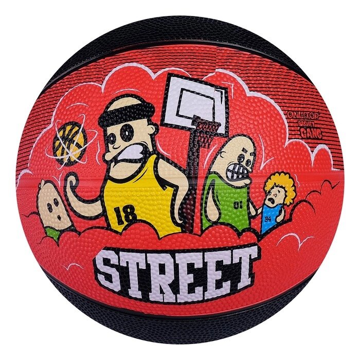 Мяч баскетбольный ONLITOP STREET, размер 5, PVC, бутиловая камера, 400 г от компании Интернет-гипермаркет «MOLL» - фото 1