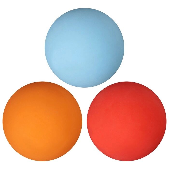 Мяч для большого тенниса, набор 3 шт, цвета МИКС от компании Интернет-гипермаркет «MOLL» - фото 1