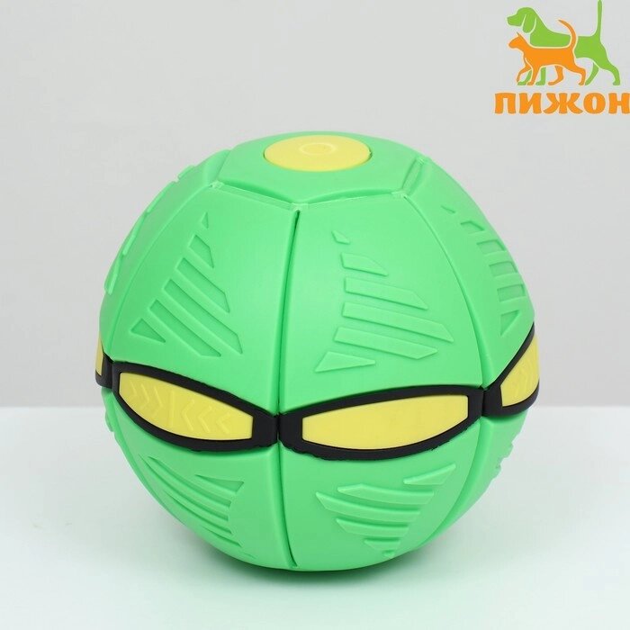 Мяч - фрисби для собак "НЛО" зелёный, 16 см от компании Интернет-гипермаркет «MOLL» - фото 1