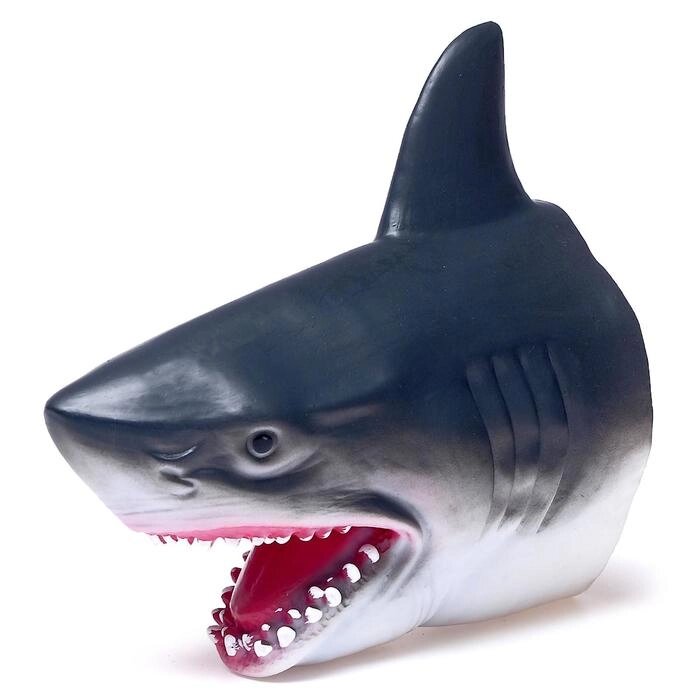 Мягкая фигурка животного "Акула", надевается на руку от компании Интернет-гипермаркет «MOLL» - фото 1
