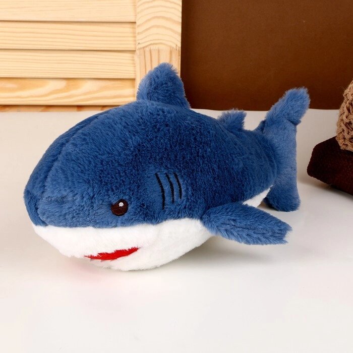 Мягкая игрушка "Акула", 25 см, цвет синий от компании Интернет-гипермаркет «MOLL» - фото 1