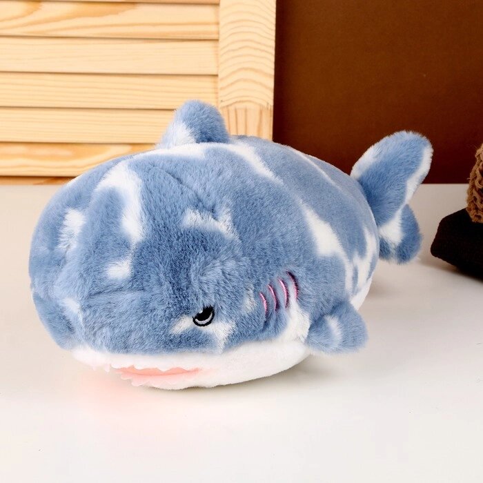 Мягкая игрушка "Акула", 32 см, цвет синий от компании Интернет-гипермаркет «MOLL» - фото 1