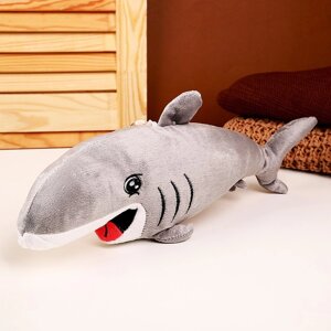 Мягкая игрушка "Акула", 39 см, цвет серый