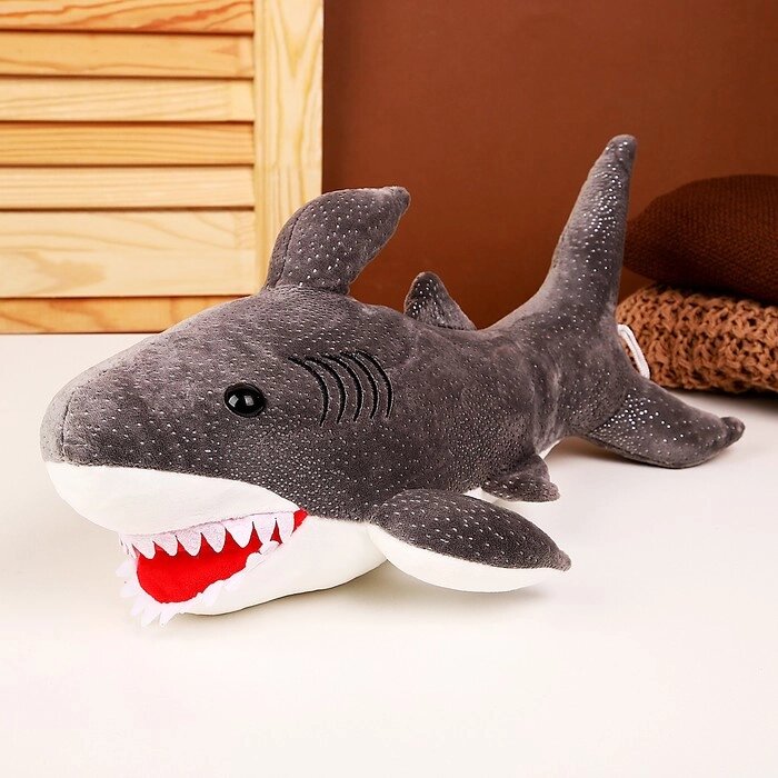 Мягкая игрушка "Акула", 40 см, цвет серый от компании Интернет-гипермаркет «MOLL» - фото 1