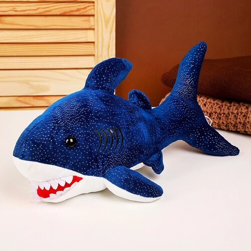 Мягкая игрушка "Акула", 40 см, цвет синий