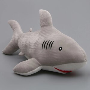 Мягкая игрушка "Акула", 55 см, цвет серый