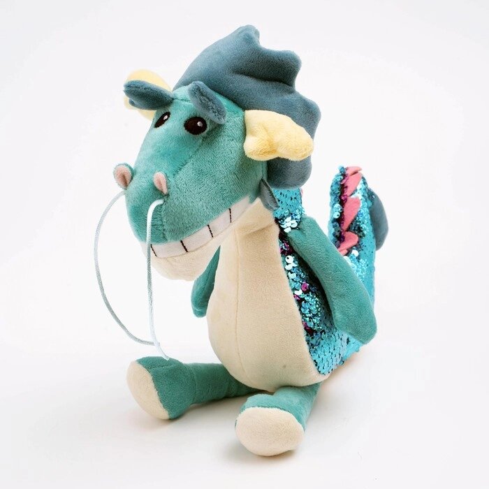 Мягкая игрушка "Дракон", 22,5 см, цвет голубой от компании Интернет-гипермаркет «MOLL» - фото 1