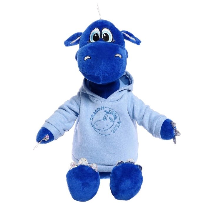 Мягкая игрушка "Дракон Дизель в толстовке", 25 см, цвет синий от компании Интернет-гипермаркет «MOLL» - фото 1