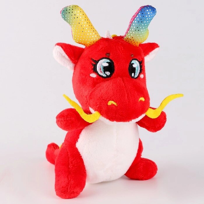 Мягкая игрушка "Дракон красный", с усиками, 10 см от компании Интернет-гипермаркет «MOLL» - фото 1