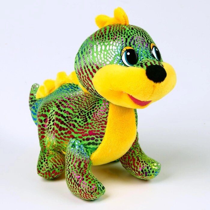 Мягкая игрушка "Дракоша" в блестках, 17 см, цвет зеленый от компании Интернет-гипермаркет «MOLL» - фото 1