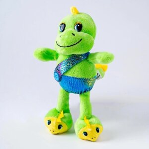 Мягкая игрушка "Дракоша" в тапочках, 22 см, цвет зеленый
