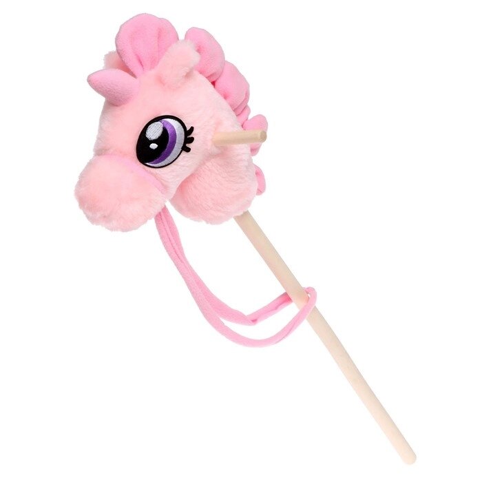 Мягкая игрушка "Единорог-скакун" на палке, цвет  розовый от компании Интернет-гипермаркет «MOLL» - фото 1